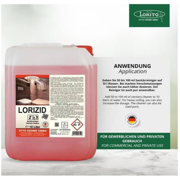 Sanitärreiniger Lorizid 348 10 Liter