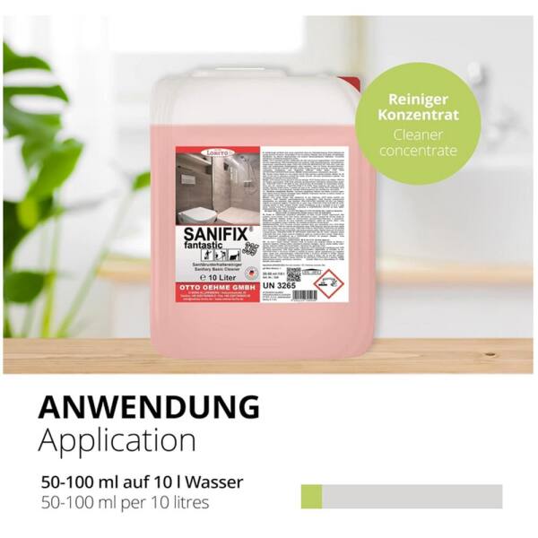 Sanitärreiniger Kalklöser Kalkentferner Sanifix Fantastic 10 Liter