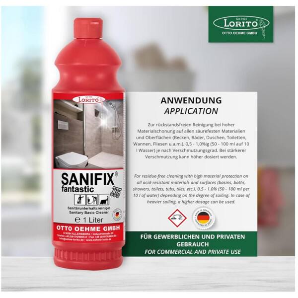 Sanitärreiniger Kalklöser Kalkentferner Sanifix Fantastic 1 Liter
