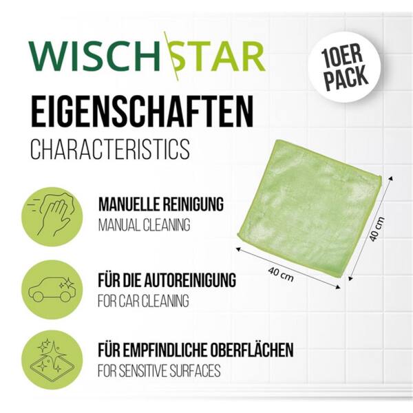 Microfasertuch Mikrofasertuch Premium grün