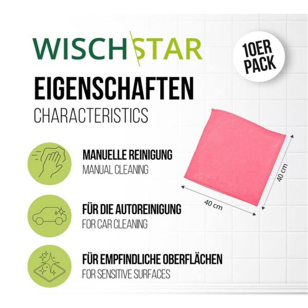 Microfasertuch Mikrofasertuch Premium rot