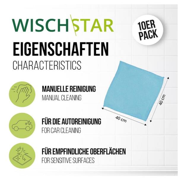 Microfasertuch Mikrofasertuch Premium blau