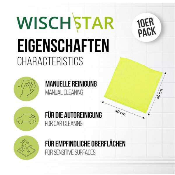 Microfasertuch Mikrofasertuch Premium gelb
