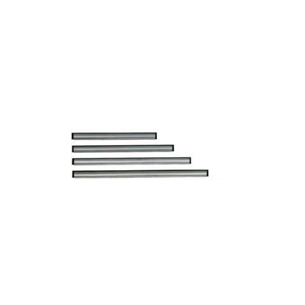 Edelstahl-Schienen mit Gummilippe, Schwarz, V-System 35 cm
