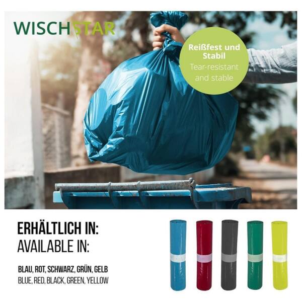 Müllsack Müllbeutel BRILLANT A, 120 l,  blau
