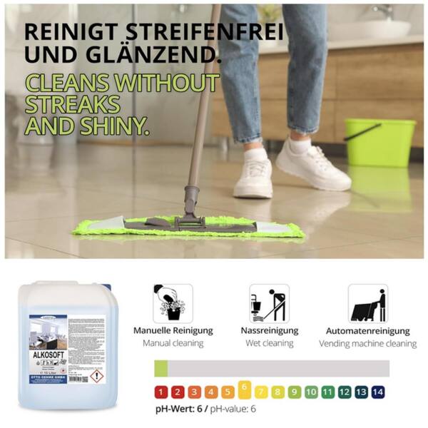 Wischpflege Bodenreiniger Unterhaltsreiniger Alkosoft 248 10 Liter
