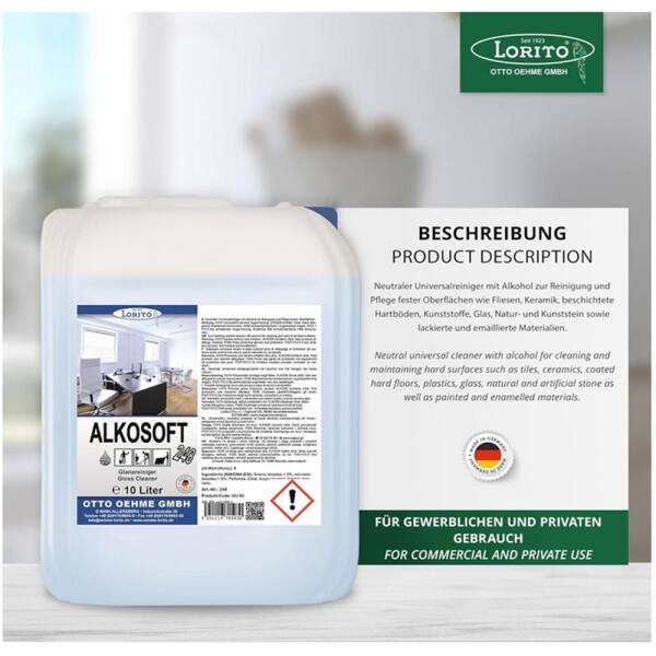 Wischpflege Bodenreiniger Unterhaltsreiniger Alkosoft 248 10 Liter