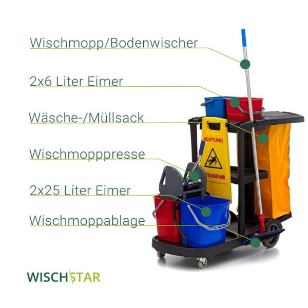 Wisch-Star Reinigungswagen Superstar Gerätewagen