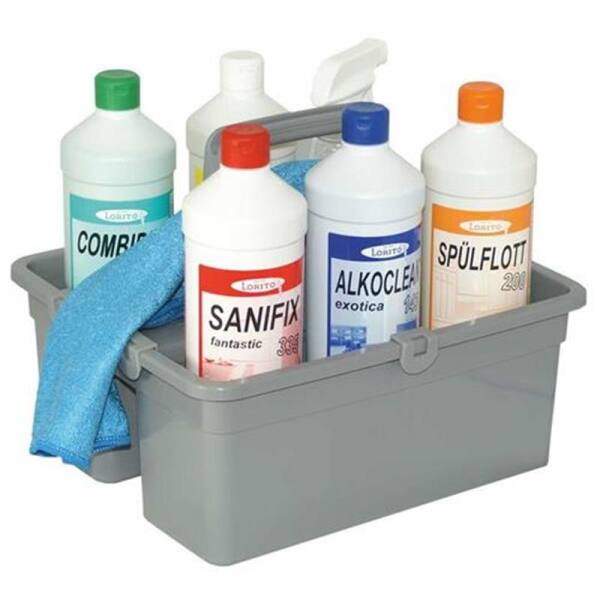 Lorito Reinigungsmittel Set-Box im Tragekorb für alle Bereiche