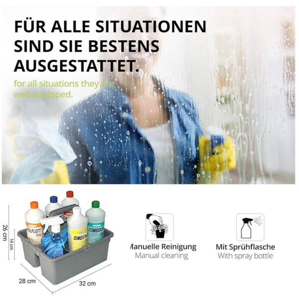 Lorito Reinigungsmittel Set-Box im Tragekorb für alle Bereiche