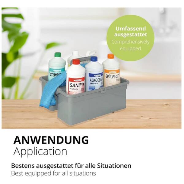 Lorito Reinigungsmittel Set-Box im Tragekorb für alle Bereiche