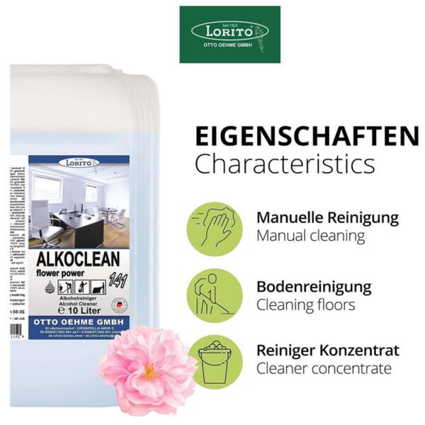Alkoclean  Flower Power 141 Bodenpflege Unterhaltsreiniger 10 Liter