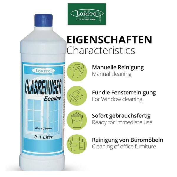 Lorito Glasreiniger Eco Fensterreiniger 1 Liter