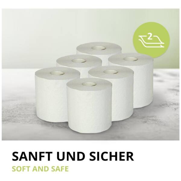 Papierhandtuchrolle Handtuchrolle Öko naturweiß 19cm x 145m