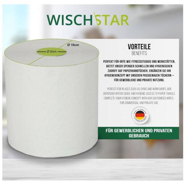 Lorito Handtuchrollenspender Quick weiß mit Innenabwicklung