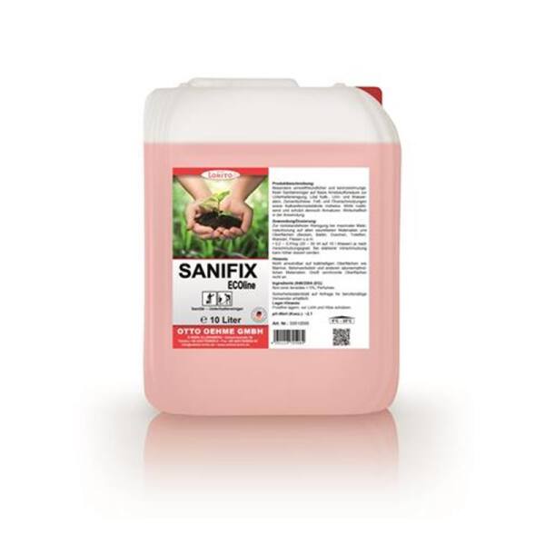 Lorito Sanifix Ecoline kennzeichnungsfreier Öko Sanitärreiniger Kalklöser 10 Liter