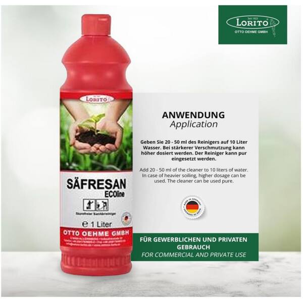 Lorito Säfresan Ecoline alkalischer Sanitärreiniger 1 Liter