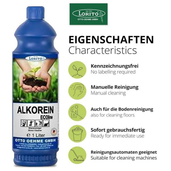 Lorito Alkorein Ecoline kennzeichnungsfreier Alkoholreiniger 1 Liter