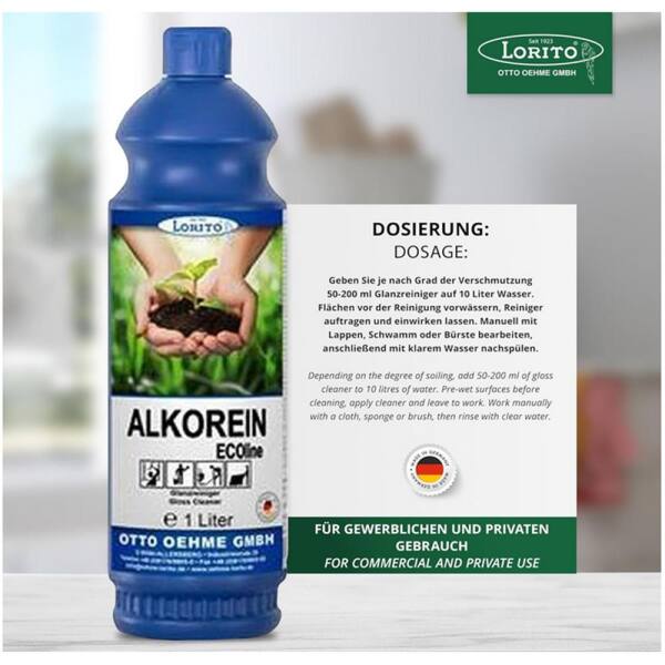 Lorito Alkorein Ecoline kennzeichnungsfreier Alkoholreiniger 1 Liter