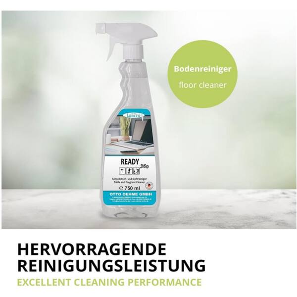 Lorito Ready 360 Duftreiniger 750 ml Sprühflasche Schreibtischreiniger