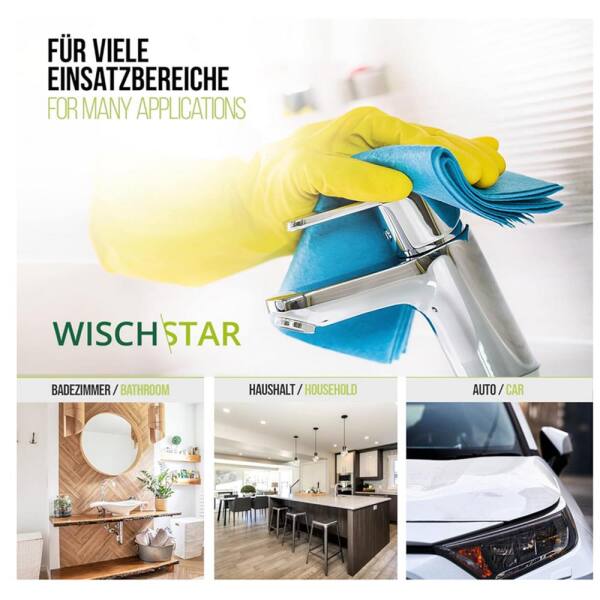 Wisch-Star Microfasertuch Frottee Mikrofasertuch rot