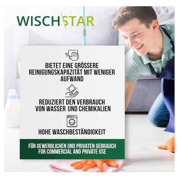 Wisch-Star Microfasertuch Frottee Mikrofasertuch grün