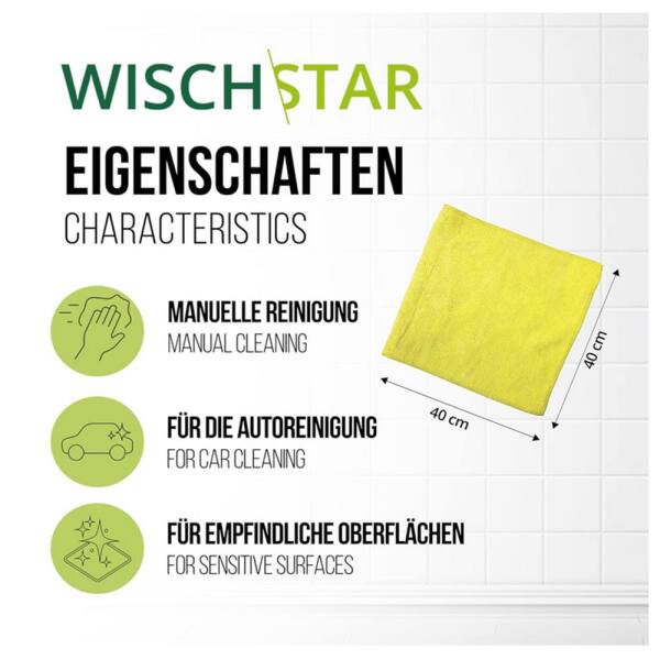 Wisch-Star Microfasertuch Frottee Mikrofasertuch gelb