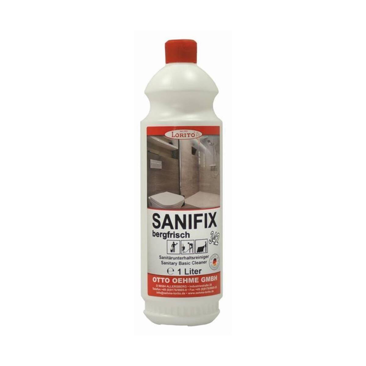 Lorito Sanifix Sanitrreiniger Duftreiniger Kalklser Kalkentferner Bergfrisch 1 Liter