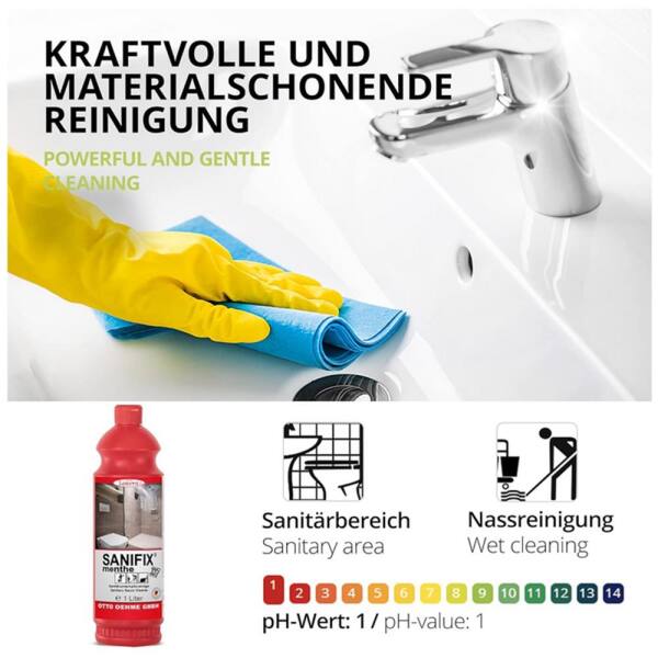 Lorito Sanifix 337 Sanitärreiniger Kalklöser Kalkentferner Menthe 1L