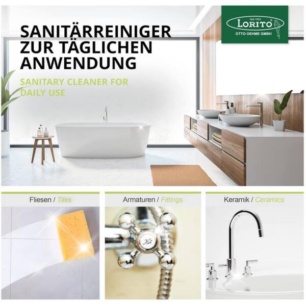 Lorito Sanifix 337 Sanitärreiniger Kalklöser Kalkentferner Menthe 1L