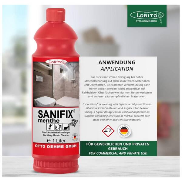 Lorito Sanifix 337 Sanitärreiniger Kalklöser Kalkentferner Menthe 1L