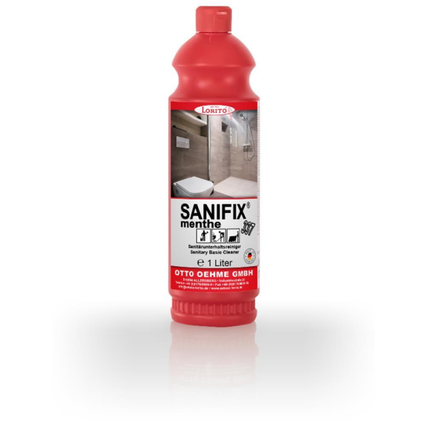 Lorito® Sanifix 335 Sanitärreiniger Duftreiniger Kalklöser Kalkentferner Menthe 1 Liter