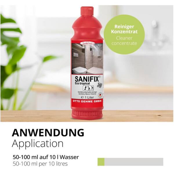 Lorito Sanifix Eco Tropical 340 Sanitärreiniger Kalklöser 1L
