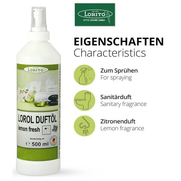 Lorito Lorol Lemon fresh Duftöl Toilettenduft Sanitärduft Badduft