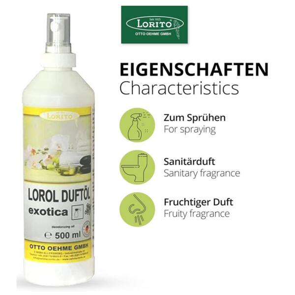 Lorito Lorol Exotica Duftöl Toilettenduft Sanitärduft Badduft
