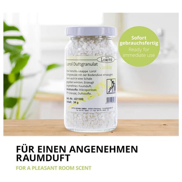 Lorol Duftgranulat Vanille 34 g - 200 ml Staubsaugerduft Raumduft