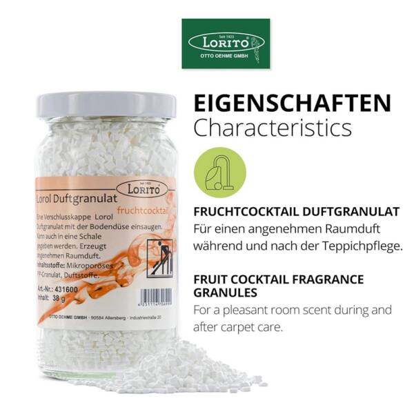 Lorol Duftgranulat Fruchtcocktail 38 g Staubsaugerduft Raumduft