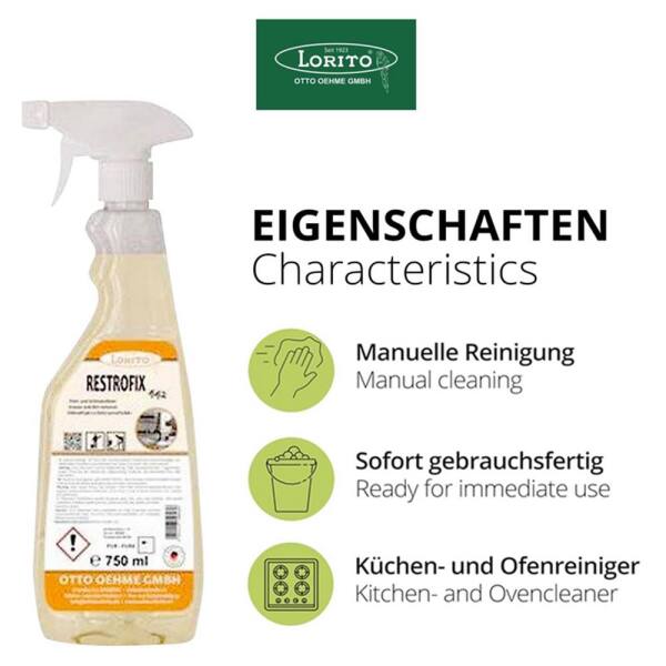 Lorito Restrofix 750 ml Sprühflasche Fettlöser...