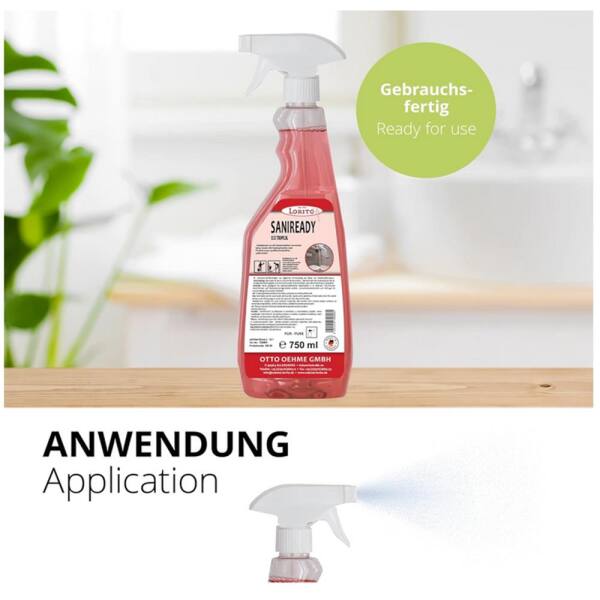 Lorito Saniready 366 Kalklöser 750 ml Badreiniger mit Abperl-Effekt