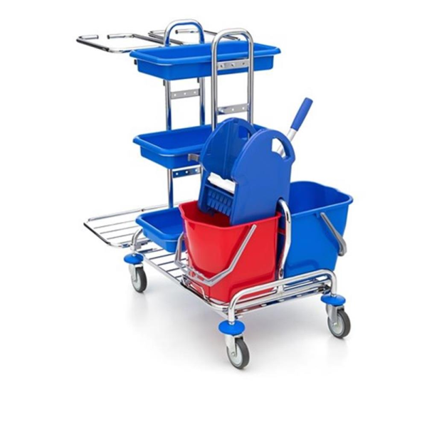 Wisch-Star® Serie 106 Reinigungswagen Putzwagen Gerätewagen 2x120 Liter