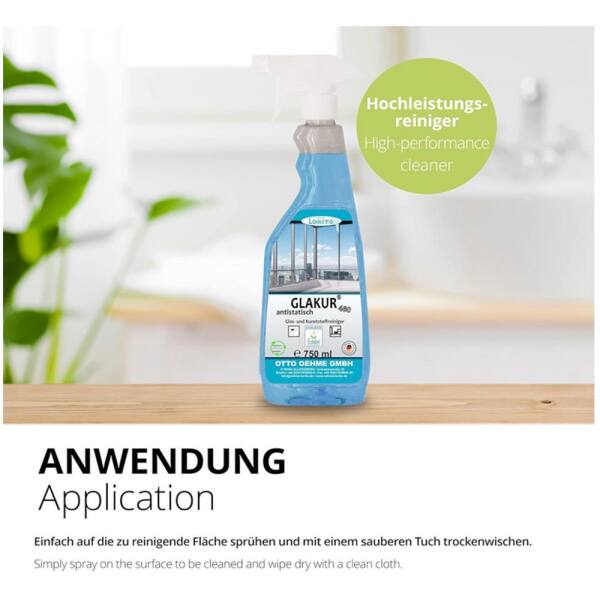 Lorito Glakur 460 Fenster- & Glasreiniger Eco u. fresh 750 ml Ecolabel