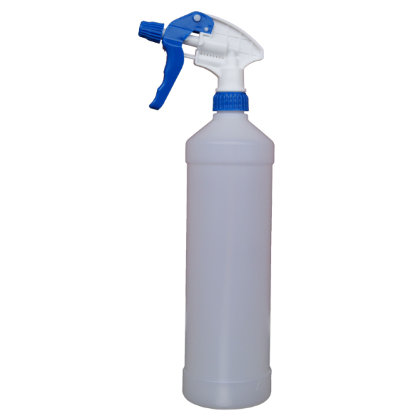 Sprühflasche 1 Liter Zerstäuber Plastikflasche mit Sprühkopf Blau