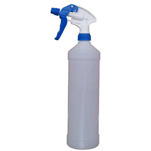 Sprühflasche 1 Liter Zerstäuber Plastikflasche mit Sprühkopf Blau