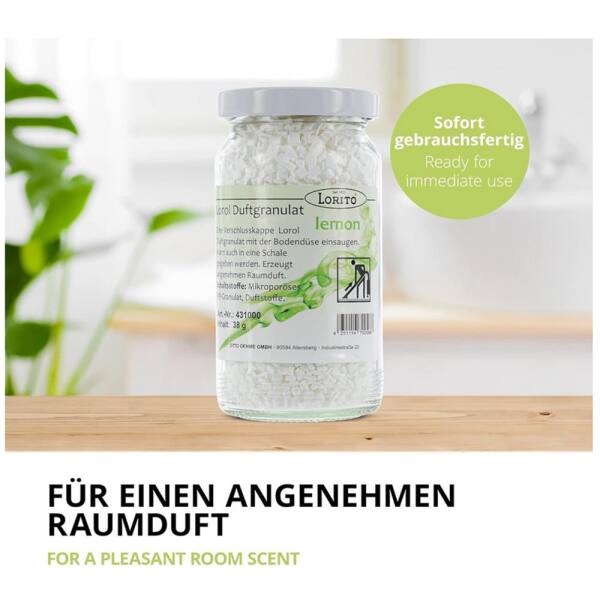 Lorol Duftgranulat Lemon 38 g - 200 ml Staubsaugerduft Duftperlen