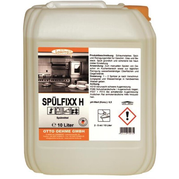 Lorito Spülfixx H 205 Geschirrspülmittel ohne Parfüm für Allergiker