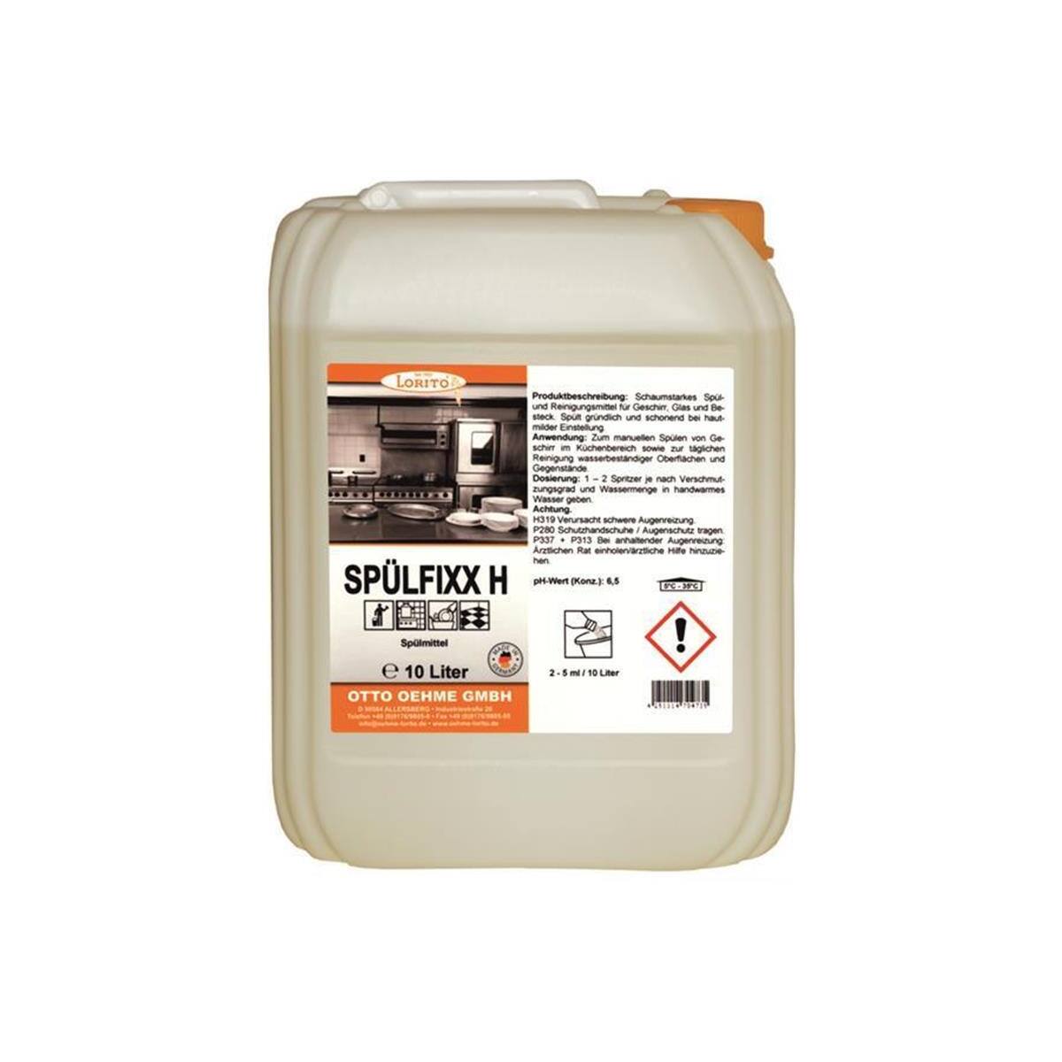 Lorito Splfixx H 205 Geschirrsplmittel ohne Parfm 10 Liter fr Allergiker