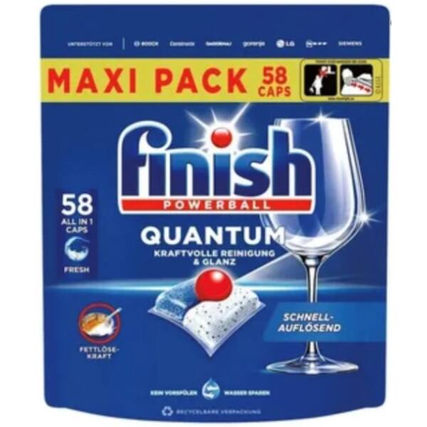 Finish Calgonit All in One Tabs Geschirrspültabs 58 Stück XXL
