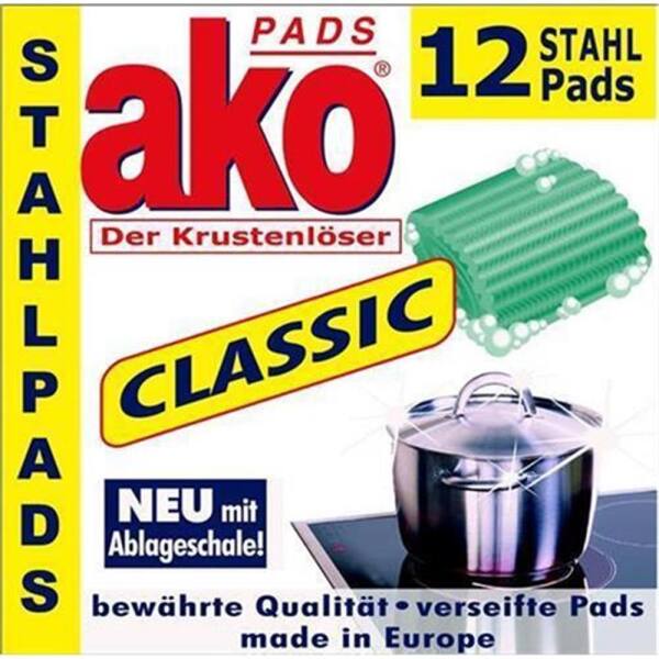 Ako Edelstahl Pads 12er Pack