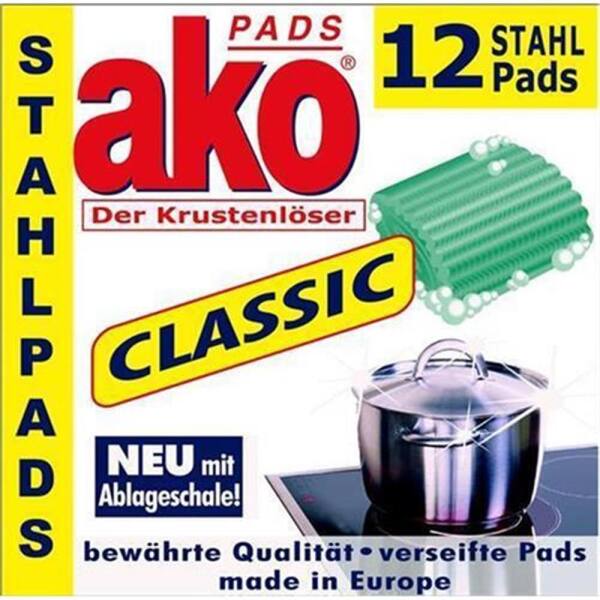 Ako Edelstahl Pads 12er Pack