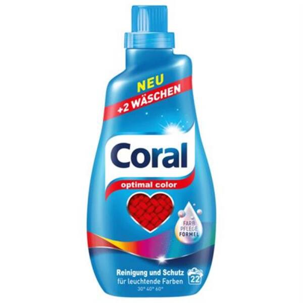 Coral Optimal Color Fl&uuml;ssigwaschmittel 1,1 L 22 WL